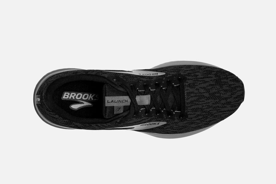 Brooks Running Shoes - Launch 7 Road Mens - Black/Grey - ILT-973084